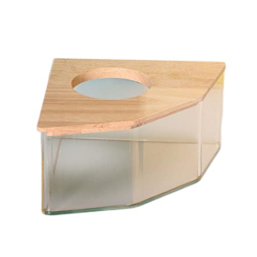 Leeadwaey Transparente Hamster-Sand-Badewanne, Haustier-Badezimmer, Acryl-Toilette für Rennmäuse, fünfeckig von Leeadwaey