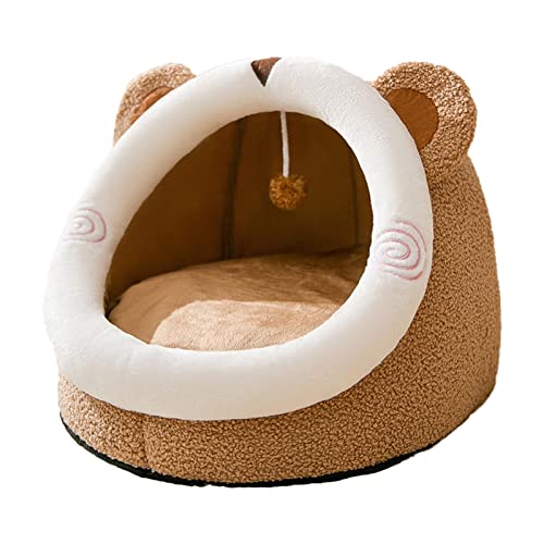 Niedliches Haus für Haustiere, Katzen, Hundehütte, Schlafbett, weich, warm, Größe S, Braun, S Niedliches Haus für Haustiere, Katzen, Hundehütte, Schlafbett, weich, warm, Größe S, Braun, S von Leeadwaey