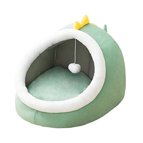 Niedliches Katzenbett Höhle Hütte Haustier Zelte Katzenhaus Zwinger Warm Weich für Indoor M, Grüner Dinosaurier, M Niedliches Katzenbett Höhle Hütte Haustier Zelte Katzenhaus Zwinger Warm Weich für Indoor M, Grüner Dinosaurier, M von Leeadwaey