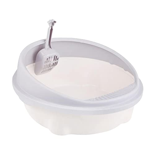 Offene Katzentoilette, langlebig, mit Löffel für Kätzchen, Welpen, Hasen, 35 x 33 x 16 cm, Grau, 35 x 33 x 16 cm Offene Katzentoilette, langlebig, mit Löffel für Kätzchen, Welpen, Hasen, 35 x 33 x 16 cm, Grau, 35 x 33 x 16 cm von Leeadwaey