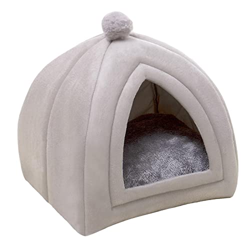 Tragbares Katzenhaus für Indoor-Katzen, Nest, Hunde, Kätzchen, warm, Winter, S, Grau, S Tragbares Katzenhaus für Indoor-Katzen, Nest, Hunde, Kätzchen, warm, Winter, S, Grau, S von Leeadwaey