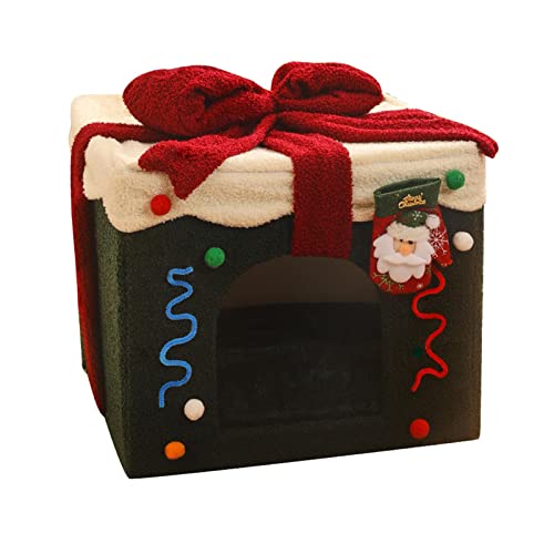 Weihnachtliches Katzenhaus Höhle Hütte Matte Zelt Nest Kissen Winter Warm Anti-Rutsch, Nr. 4, 35 x 35 x 32 cm Weihnachtliches Katzenhaus Höhle Hütte Matte Zelt Nest Kissen Winter Warm Anti-Rutsch, Nr. 4, 35 x 35 x 32 cm von Leeadwaey