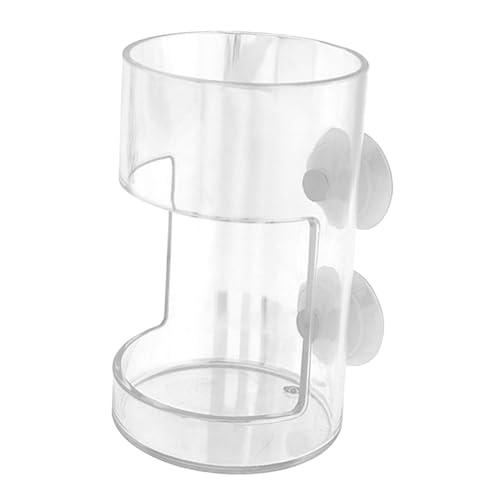 Leefasy Fischfutterstation aus Acryl, Wurm-Futterstation, Artemia, transparent, schwimmend, für Garnelen, Zwerggarnelen, Goldfisch, Betta, Fisch, Zylinder von Leefasy