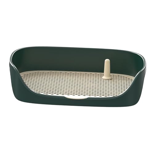 Leefasy Pet Dog Toilet Puppy Training Potty Tray Portable for Cat Training Pad Holder with Protection Wall Litter Box Trainer Corner, Green L von Leefasy