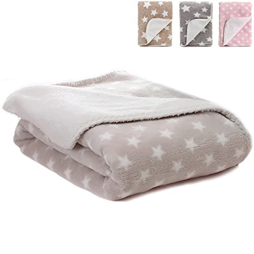 LeerKing Hundedecke flauschig Katzendecke waschbar Doppelte Fleecedecke Kuscheldecke für Sofa Hundebett und Auto Beige 75 * 100cm LeerKing Hundedecke flauschig Katzendecke waschbar Doppelte Fleecedecke Kuscheldecke für Sofa Hundebett und Auto Beige 75 * 100cm von LeerKing