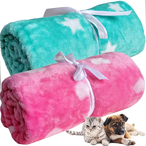 LeerKing Hundedecke flauschig Katzendecke waschbar Fleecedecke Kuscheldecke für Sofa Hundebett und Auto 2er Pack Pink Grün 75 * 100cm LeerKing Hundedecke flauschig Katzendecke waschbar Fleecedecke Kuscheldecke für Sofa Hundebett und Auto 2er Pack Pink Grün 75 * 100cm von LeerKing