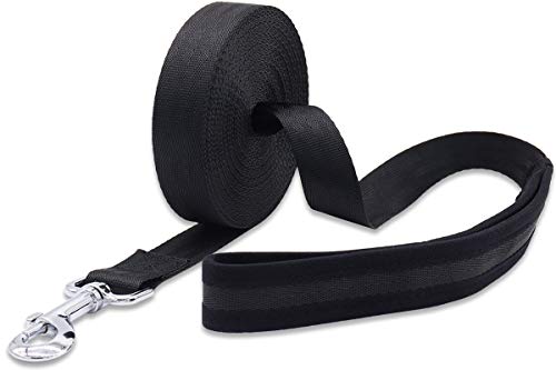 Leeyunbee 10M Lang Hundeleine Trainingsleine, Schleppleine für Hunde mit Metallschnalle und Gepolsterten Griff, Robuste Trainings Leine aus langlebigem Nylon, ideal für Training und Spielen(Schwarz) Leeyunbee 10M Lang Hundeleine Trainingsleine, Schleppleine für Hunde mit Metallschnalle und Gepolsterten Griff, Robuste Trainings Leine aus langlebigem Nylon, ideal für Training und Spielen(Schwarz) von Leeyunbee