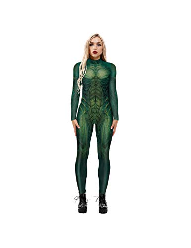 Leezeshaw The Avengers Hulk-Kostüm, für Damen, Halloween, 3D-Superhelden, der Hulk-Lycra-Body für Damen, S-XL von Leezeshaw