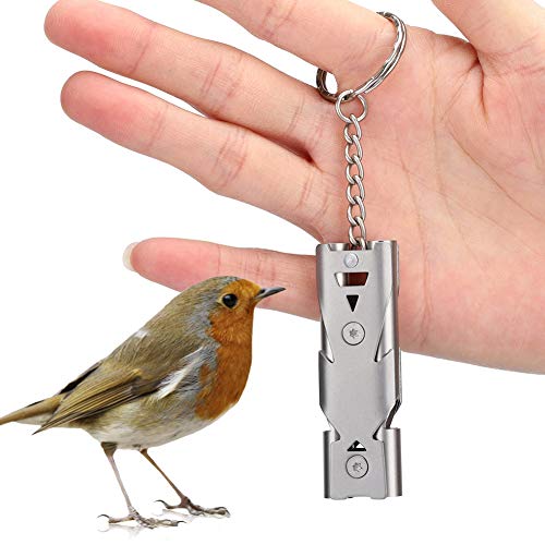 Leftwei Birds Training Whistle, Metal Birds Training Whistle Zurück zum Birdhouse Tool Zubehör für Papageientaubenverhalten Abedience Silence Recall Training Tool von Leftwei