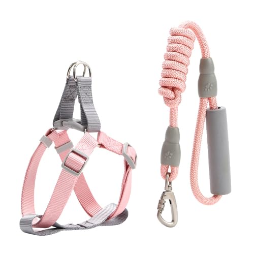 Legou Pet Supplies Hundeleine mit Brustgurt, verstellbar, Rosa, Größe M Legou Pet Supplies Hundeleine mit Brustgurt, verstellbar, Rosa, Größe M von Legou