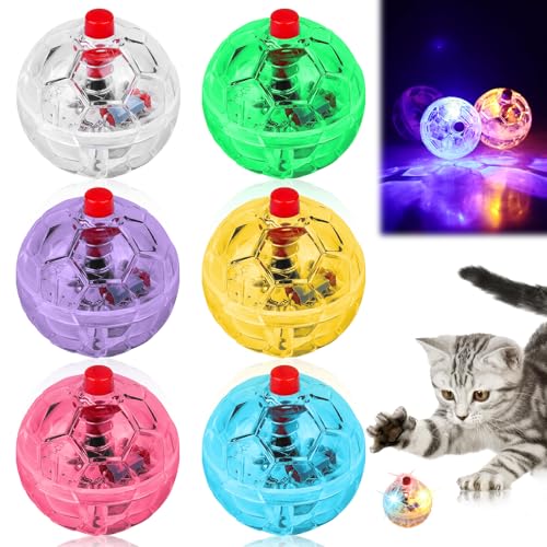 6pcs Katzenspielzeug Geisterjagd-Bewegungsbälle, Katzenball mit LED Licht, blinkende Katzenkugel Bewegung Bälle Haustierspielzeug Interaktives Kätzchenballspielzeug Paranormale Ausrüstung(6 Farben) 6pcs Katzenspielzeug Geisterjagd-Bewegungsbälle, Katzenball mit LED Licht, blinkende Katzenkugel Bewegung Bälle Haustierspielzeug Interaktives Kätzchenballspielzeug Paranormale Ausrüstung(6 Farben) von Leikurvo