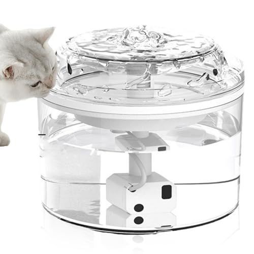 Katzenbrunnen, 1.8L Trinkbrunnen für Katze, Katzenwasserbrunnen Haustier-Wasserbrunnen, Ultraleiser Katzen Hunde Trinkbrunnen, Automatische Abschaltung Katzentrinkbrunne mit USB-Schnittstelle Katzenbrunnen, 1.8L Trinkbrunnen für Katze, Katzenwasserbrunnen Haustier-Wasserbrunnen, Ultraleiser Katzen Hunde Trinkbrunnen, Automatische Abschaltung Katzentrinkbrunne mit USB-Schnittstelle von Leikurvo