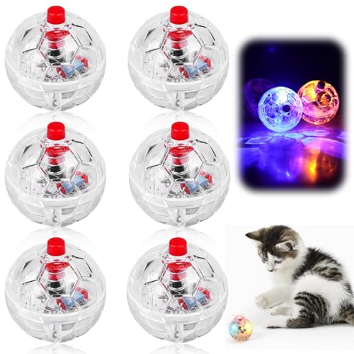 Leikurvo 6 PCS Katzenspielzeug Geisterjagd-Bewegungsbälle: Katzenball mit LED Licht, blinkende Katzenkugel Bewegung Bälle Haustierspielzeug Interaktives Kätzchenballspielzeug Paranormale Ausrüstung Leikurvo 6 PCS Katzenspielzeug Geisterjagd-Bewegungsbälle: Katzenball mit LED Licht, blinkende Katzenkugel Bewegung Bälle Haustierspielzeug Interaktives Kätzchenballspielzeug Paranormale Ausrüstung von Leikurvo