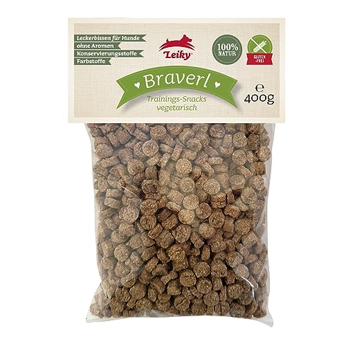 Leiky Braverl Vegetarisch Hundesnack | 400 g | Veggie | Premium Hunde Belohnung | Glutenfrei | Hochverdaulich | Hundeleckerli | 100% Naturprodukt | Leiky Braverl Vegetarisch Hundesnack | 400 g | Veggie | Premium Hunde Belohnung | Glutenfrei | Hochverdaulich | Hundeleckerli | 100% Naturprodukt | von Leiky