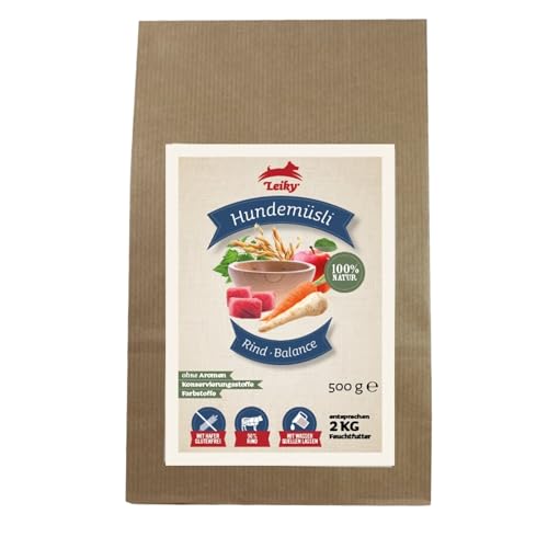 Leiky Hundemüsli Rind-Balance 2 kg – Trockenbarf mit Gemüse & Kräutern, glutenfrei Leiky Hundemüsli Rind-Balance 2 kg – Trockenbarf mit Gemüse & Kräutern, glutenfrei von Leiky