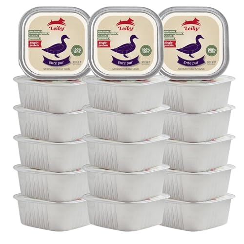 Leiky Nassfutter Hund Ente 18 x 300 g – Alleinfutter getreidefrei, Singleprotein, 100 % Fleisch Leiky Nassfutter Hund Ente 18 x 300 g – Alleinfutter getreidefrei, Singleprotein, 100 % Fleisch von Leiky