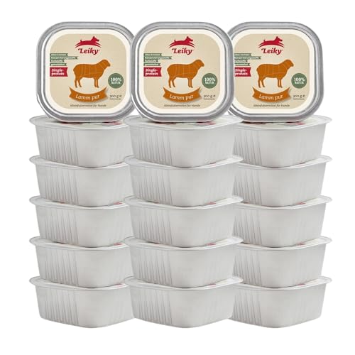 Leiky Nassfutter Hund Lamm 18 x 300 g – Alleinfutter getreidefrei, Singleprotein, 100 % Fleisch Leiky Nassfutter Hund Lamm 18 x 300 g – Alleinfutter getreidefrei, Singleprotein, 100 % Fleisch von Leiky