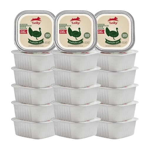 Leiky Nassfutter Hund Truthahn 18 x 300 g – Alleinfutter getreidefrei, Singleprotein, 100 % Fleisch Leiky Nassfutter Hund Truthahn 18 x 300 g – Alleinfutter getreidefrei, Singleprotein, 100 % Fleisch von Leiky