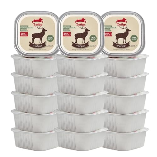 Leiky Nassfutter Hund Wild 18 x 300 g – Alleinfutter getreidefrei, Singleprotein, 100 % Fleisch Leiky Nassfutter Hund Wild 18 x 300 g – Alleinfutter getreidefrei, Singleprotein, 100 % Fleisch von Leiky