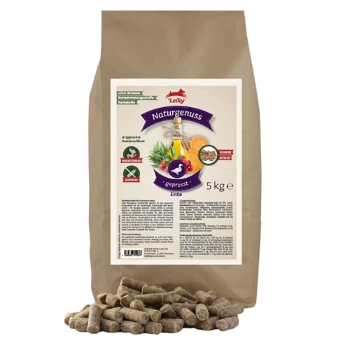 Leiky Naturgenuss Hundetrockenfutter Ente 5 kg – Monoprotein, glutenfrei Leiky Naturgenuss Hundetrockenfutter Ente 5 kg – Monoprotein, glutenfrei von Leiky