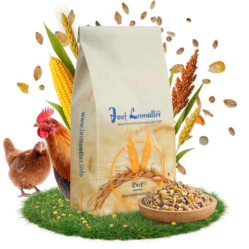 Leimüller Hühnerfutter 25kg [Geflügel-Müsli] - Artgerechtes Geflügelfutter für Hühner & Legehennen - Für leckere und stabile Eier - 100% Gentechnikfrei - Mehrfach gereinigt & staubfrei von Leimüller