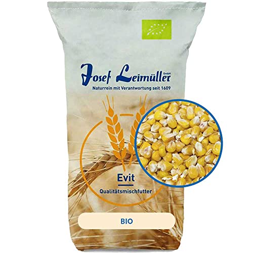Leimüller Bio Mais Premium 25 kg | Natürlicher Mais aus Österreich | Hochwertiges Kraftfutter für Milchkühe, Rinder, Schweine & Hühner | Bio-Zertifiziert & Frei von Gentechnik von Leimüller