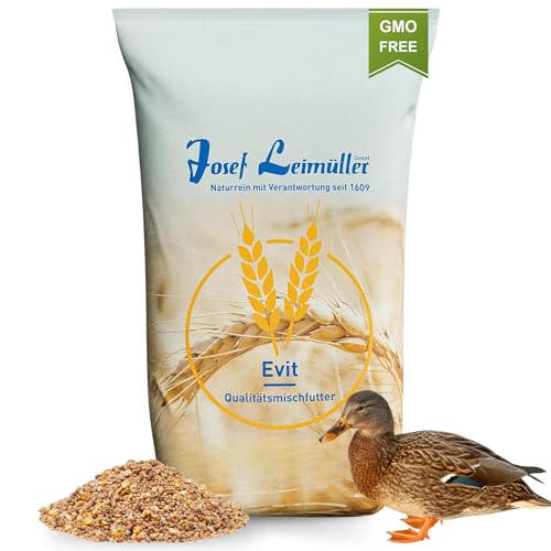 Leimüller Entenfutter Körner Premiumqualität 25 kg - Vogelfutter für Ente, Gänse, Laufente - Gänsefutter 100% gentechnikfrei - Entenstarter & Kükenfutter von Leimüller