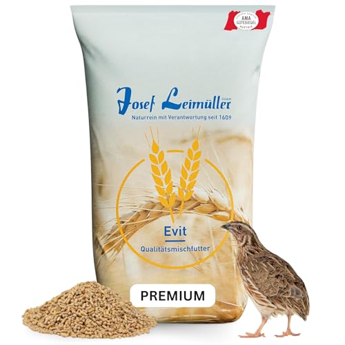 Leimüller Wachtelfutter 1kg [Premium] - AMA-Gütesiegel & gentechnikfreies Legewachtelfutter - Unterstützt Gesundheit von Legewachteln & Eierqualität von Leimüller
