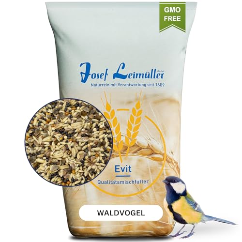 Leimüller Vogelfutter Wildvögel Ganzjährig 25Kg (Waldvogelfutter) - Premium Wildvogelfutter mit extra Sämereien – feines Ganzjahresfutter - Streufutter für Waldvögel 25kg Staubfrei von Leimüller