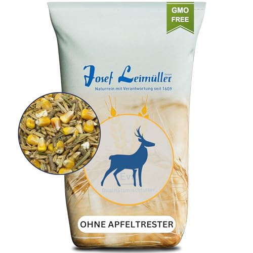 Leimüller Wildfutter 1 ohne Apfeltrester 20 kg - Gentechnikfreies Rehfutter 20KG - Futter für REH, Rotwild, Hirsch & Rehkitz - Lockmittel für Jagd von Leimüller