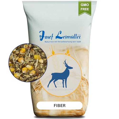 Leimüller Wildfutter 10 Fiber 20 kg - Gentechnikfreies Rehfutter 20KG - Haferfrei für REH, Rotwild & Hirsch - Hoher Rohfaseranteil, mit Apfeltrester von Leimüller