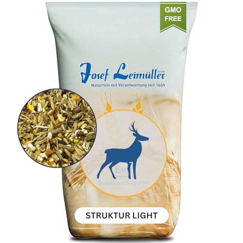 Leimüller Wildfutter 3 Struktur Light 20 kg - Gentechnikfreies Rehfutter 20KG - Hoher Rohfaseranteil - Futter für REH, Rehkitz, Rotwild & Hirsch- Lockmittel für effektive Jagd von Leimüller