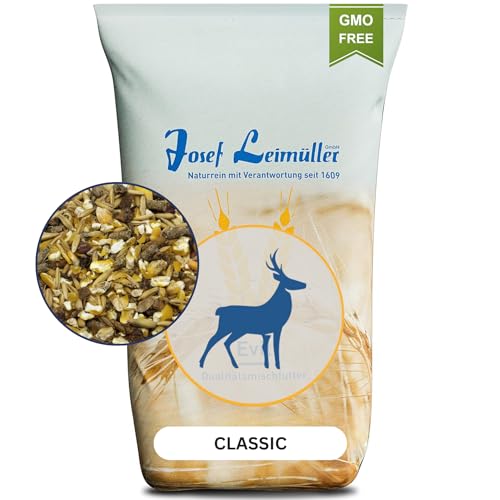 Leimüller Wildfutter 4 Der Klassiker 25 kg - Mit Apfeltrester - Ganzjahresfutter für Rotwild, Hirsch, REH & Rehkitz - Gentechnikfreies Rehfutter 25KG - Lockmittel für Jagd von Leimüller