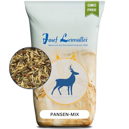 Leimüller Wildfutter 6 Pansen-Mix 20 kg - Gentechnikfreies Rehfutter 20KG - Pansenschonend, mit Apfeltrester - Für Rotwild, Hirsch, REH & Rehkitz - Lockmittel für effektive Jagd von Leimüller