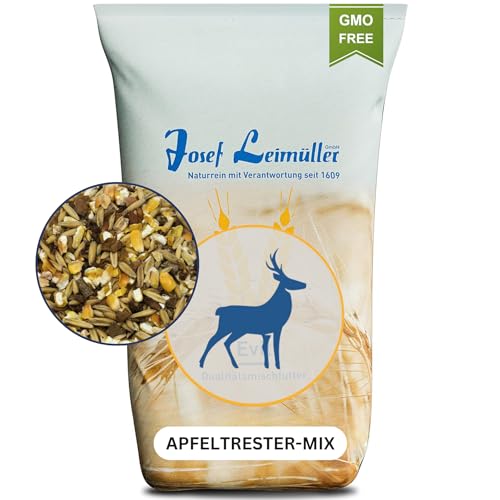 Leimüller Wildfutter 8 Apfeltrester Mix 20 kg - Ganzjähriges Rehfutter 20KG - Gentechnikfrei - Lockmittel für Jagd - Für REH, Rotwild, Hirsch & Rehkitz von Leimüller