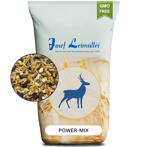 Leimüller Wildfutter 9 Powermischung 20 kg - Energiereiches Winterfutter, mit Apfeltrester - Für Rotwild, Hirsch, REH & Rehkitz - Gentechnikfreies Rehfutter 20KG - Lockmittel von Leimüller