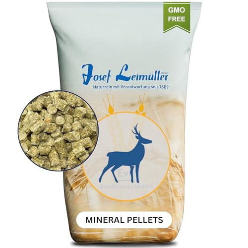 Leimüller Wildfutter W30+ Mineral Pellets 25 kg - AMA Gütesiegel - Hoher Mineralstoffgehalt & Vitamine - Gentechnikfreies Rehfutter 25KG - Für Rotwild, Hirsch, REH & Rehkitz von Leimüller