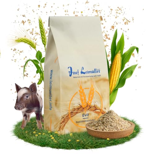 Leimüller Minischweinfutter mehlig 25 kg - Weizen Minischwein Futter 25KG - Optimal für Minischweine und Zwergschweine - 100% gentechnikfrei & AMA-Gütesiegel von Leimüller