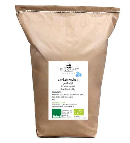 Bio Leinschrot 20kg Leinkuchen für Pferde ohne Zusätze - Deutscher Anbau - hoher Restölgehalt unterstüzt Haut und Fell - reich an Schleimstoffen für die Verdauung Bio Leinschrot 20kg Leinkuchen für Pferde ohne Zusätze - Deutscher Anbau - hoher Restölgehalt unterstüzt Haut und Fell - reich an Schleimstoffen für die Verdauung von Leinkraft Bodensee