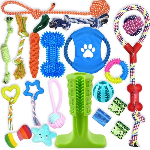 Leipple 20 Pack Luxus Hund Kauspielzeug für Welpen, niedliche kleine Hundespielzeug mit Seilen Welpen Kauspielzeug, interaktive Hundespielzeug und Quietschen Welpenspielzeug für kleine Hunde (style2) Leipple 20 Pack Luxus Hund Kauspielzeug für Welpen, niedliche kleine Hundespielzeug mit Seilen Welpen Kauspielzeug, interaktive Hundespielzeug und Quietschen Welpenspielzeug für kleine Hunde (style2) von Leipple