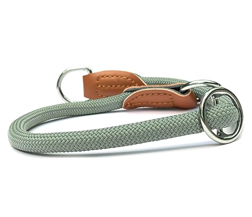 Leisegrün Hundehalsband Paracord verstellbar | Halsband für Hunde aus Nylon | Modell Devon | Grün | Größe: L von Leisegrün