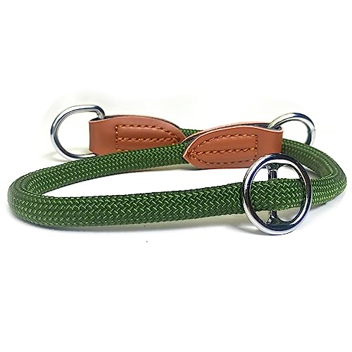 Leisegrün Hundehalsband Paracord verstellbar | Halsband für Hunde aus Nylon | Modell Devon | Olivgrün | Größe: XL Leisegrün Hundehalsband Paracord verstellbar | Halsband für Hunde aus Nylon | Modell Devon | Olivgrün | Größe: XL von Leisegrün