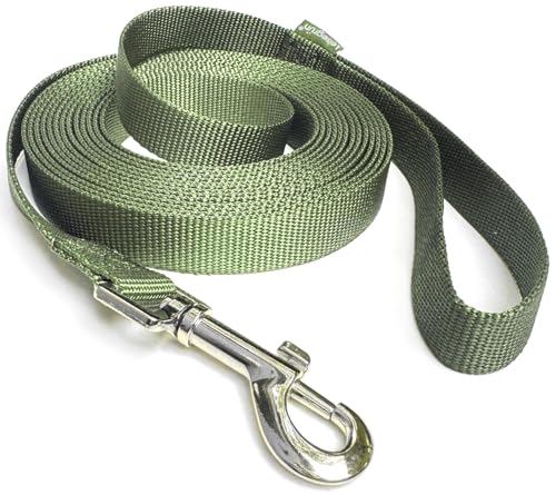 Leisegrün Schleppleine 5m aus Premium-Nylon – Lange Hundeleine für kleine und mittelgroße Hunde – Mit Handschlaufe & Karabiner – Olivgrün Leisegrün Schleppleine 5m aus Premium-Nylon – Lange Hundeleine für kleine und mittelgroße Hunde – Mit Handschlaufe & Karabiner – Olivgrün von Leisegrün