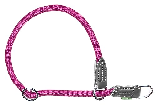 Leisegrün Retrieverhalsband verstellbar | Halsband für Hunde aus Nylon mit Zug-Stopp | Modell Derby | Pink | Größe: L von Leisegrün