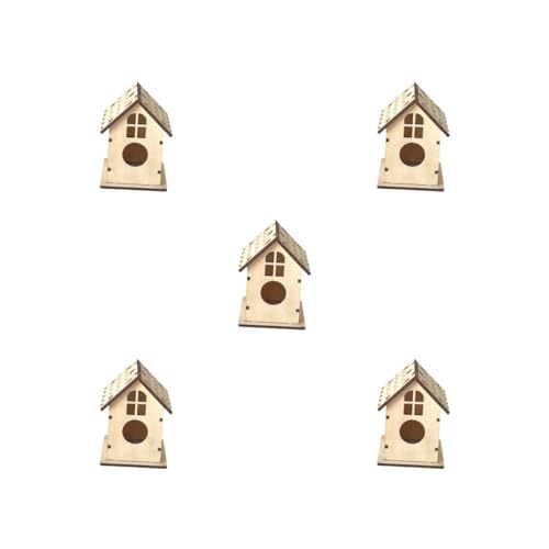 5 Set DIY Making Vogelhaus Holznest Vogelkäfig Hängende Nest Stabil für kleine Vogel von Leisurealeaneag
