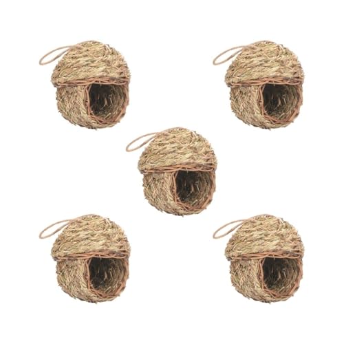 Kolibri-Haus, handgewebt, Kolibri-Haus, Nest, Garten, Heimdekoration, Stil B, 5er-Set Kolibri-Haus, handgewebt, Kolibri-Haus, Nest, Garten, Heimdekoration, Stil B, 5er-Set von Leisurealeaneag