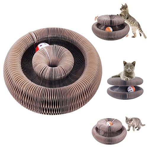 Leisuremix Katzen Kratzbrett, Katzenspielzeug Pappe mit Glockenball, 21cm lang Magic Organ Cat Scratching Board, Katzenkratzbrett für Katze Leisuremix Katzen Kratzbrett, Katzenspielzeug Pappe mit Glockenball, 21cm lang Magic Organ Cat Scratching Board, Katzenkratzbrett für Katze von Leisuremix