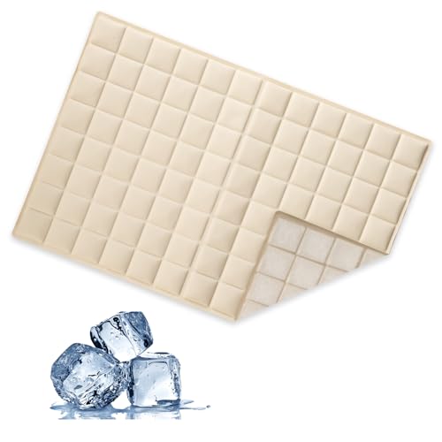 Leisuremix PCM Kühlmatte für Hunde selbstkühlend, 37 x 25cm Hundedecke Katze Haustiere Kühldecke (Beige) von Leisuremix