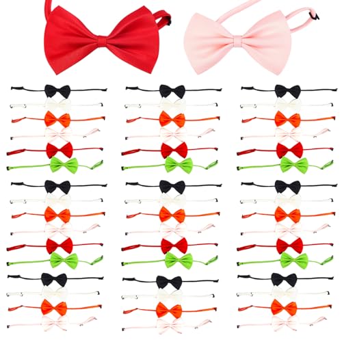 50pcs Dog Bowtie, 16 Zoll Katze Bowtie, verstellbare Polyester Bogen für Hunde, lebendige dekorative Haustierfliege für Cosplay, formelle Ereignisse, zufällige Farbe 50pcs Dog Bowtie, 16 Zoll Katze Bowtie, verstellbare Polyester Bogen für Hunde, lebendige dekorative Haustierfliege für Cosplay, formelle Ereignisse, zufällige Farbe von LejeMaek