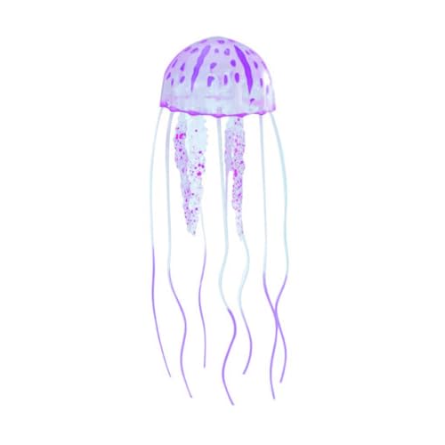 Aquarium -Quallen -Ornamente Fischtank Qualle Orchid Gras Siliziumdekoration für Aquarium Fischtank lila Ornamente von LejeMaek